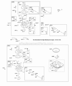 Page E Diagram and Parts List for 303447-1311-E1  Briggs and Stratton Engine